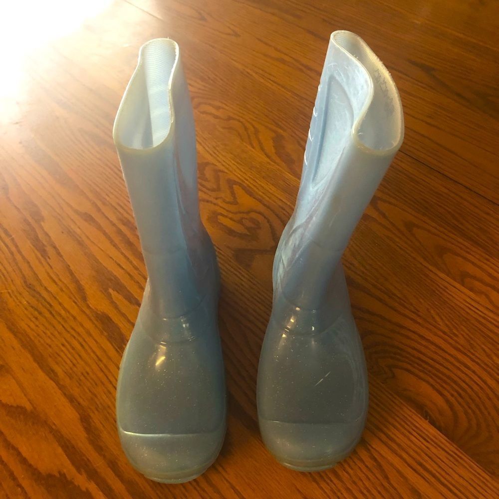 6/$20 Skeeper blue glitter rain boots size 31 (13)